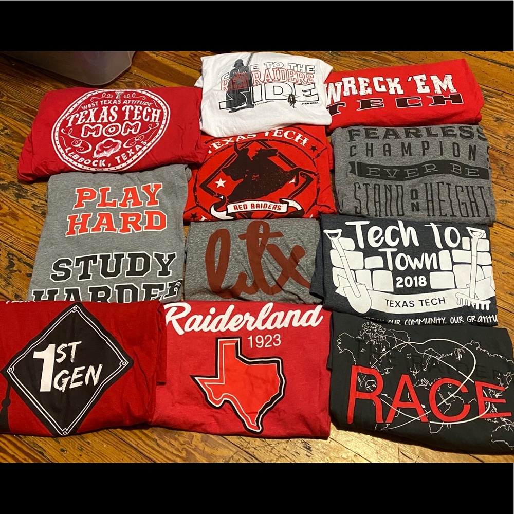 SOLD Bundle of Texas Tech T-shirts